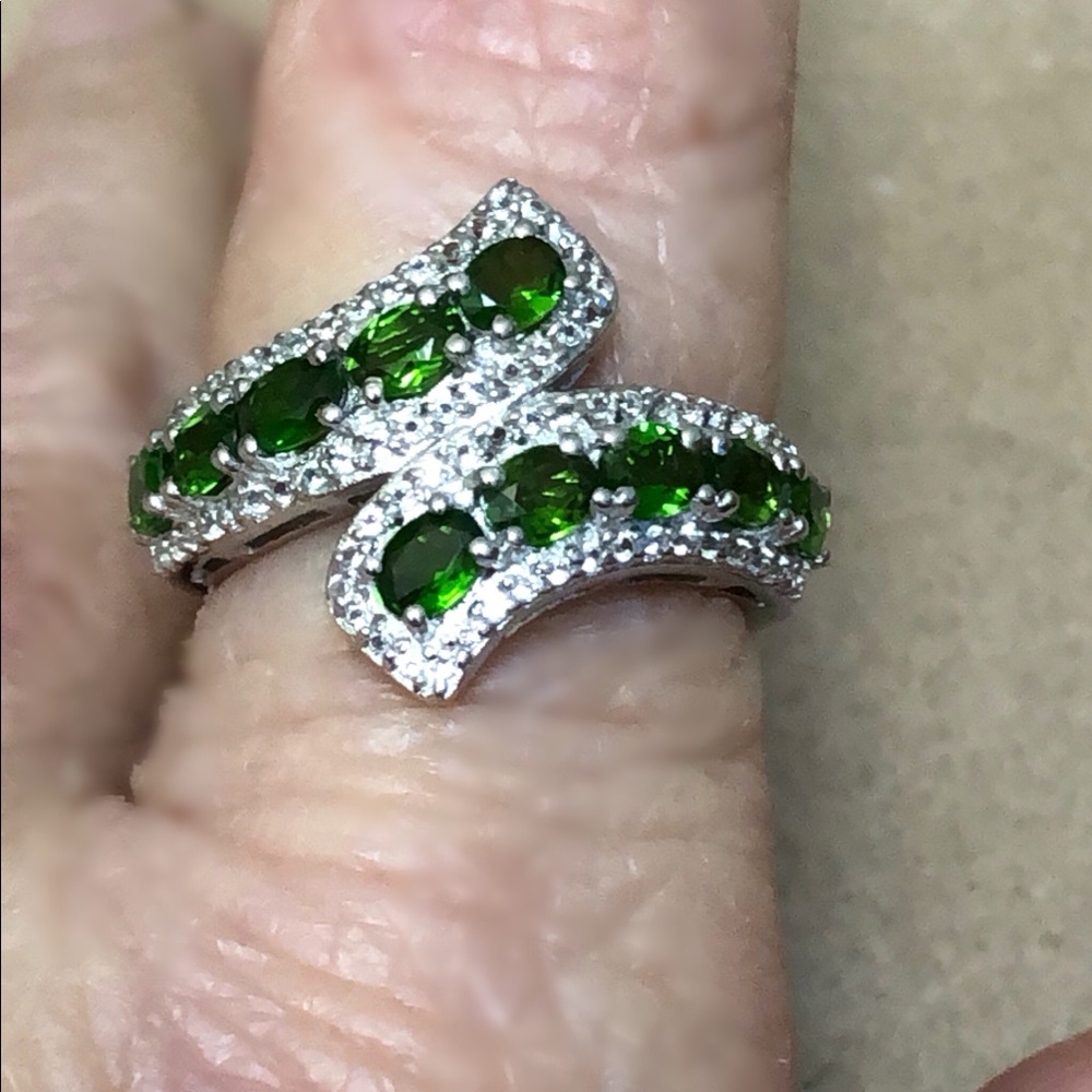Russian Diopside Bypass Ring